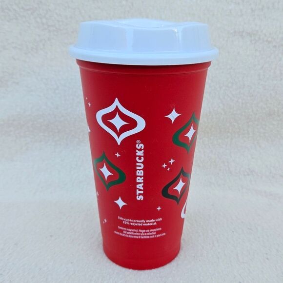 Starbucks Holiday Reusable Cup With Lid 16oz - Picture 8 of 8